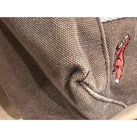 L.L. Bean Women's Foxes Print Canvas Embroidered Tote Bag Purse Brown Tan - Picture 13 of 16